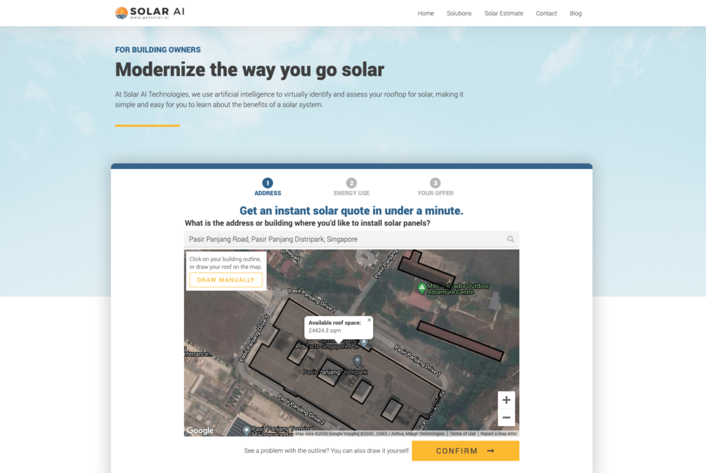 Solar AI solar estimate solar assessment quote