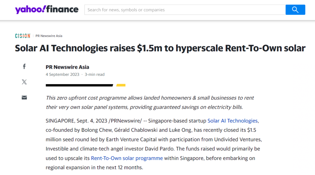 Solar AI Technologies raises $1.5m to hyperscale Rent-To-Own solar